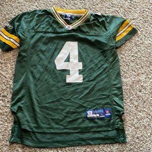 Vintage Reebok Green Bay Packers Brett Favre #4 NFL Jersey Youth Large 14/16